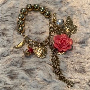 Gold charm bracelet